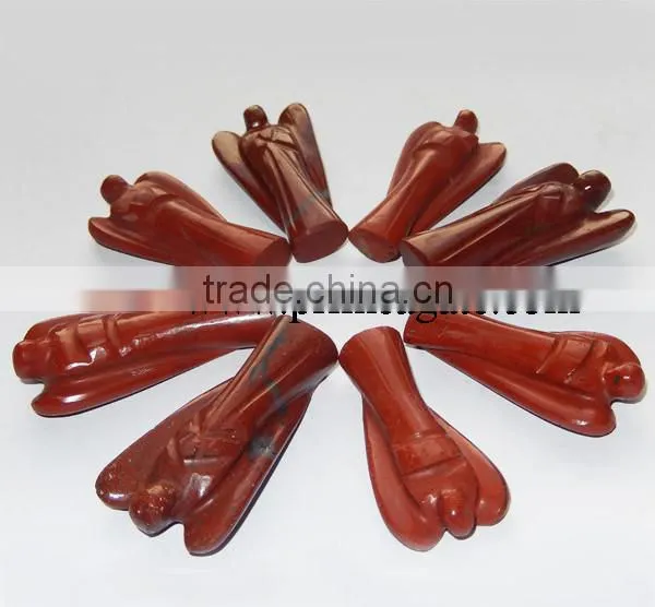 Semi Precious Stone Angels / Agate Angels / Carved Angels / Wholesale Red Jasper Angels used in Angel Thearpy