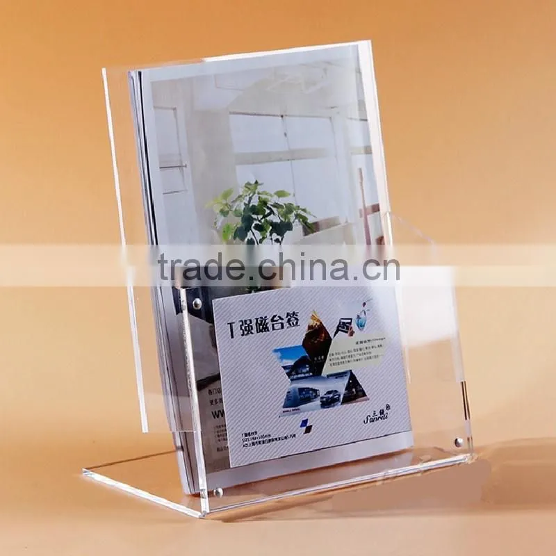 Clear Acrylic A4 Brochure Shelf Stand