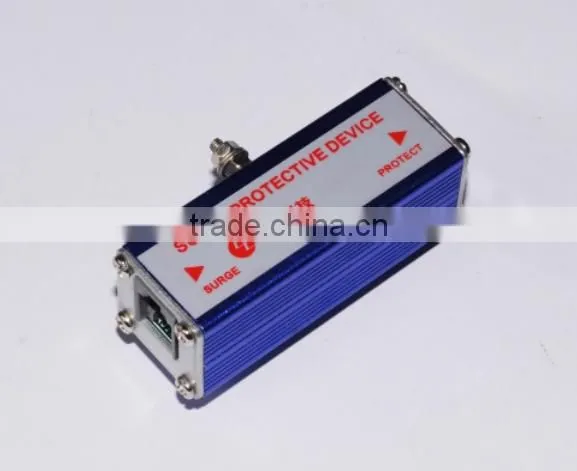 Weak current device surge protector for telephone series