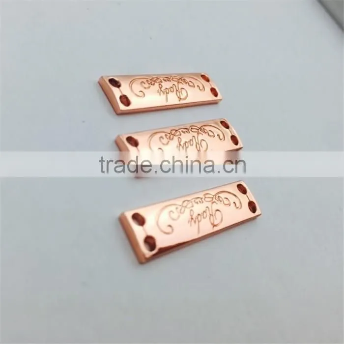 customized rose gold plating label rose gold electroplating processing label manufacturing process