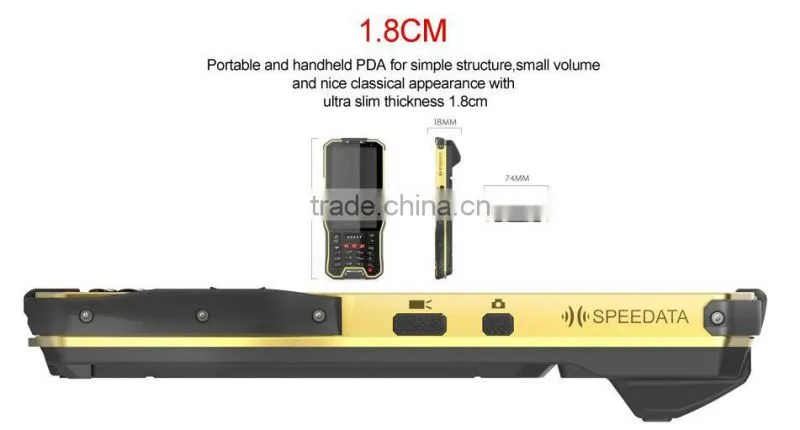 Wireless handheld 2D barcode scanner Android online PDA with Magnetic Absorption Charging