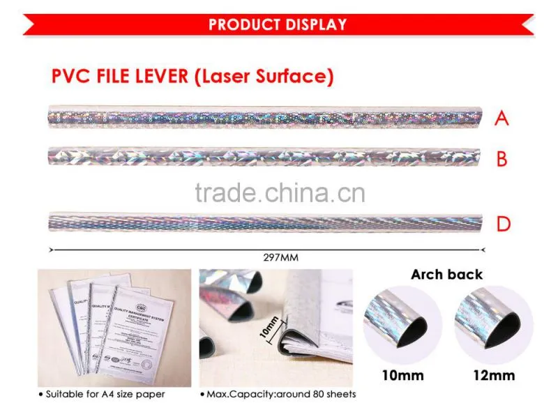 New Item A4 Arch Back PVC Slide Binder