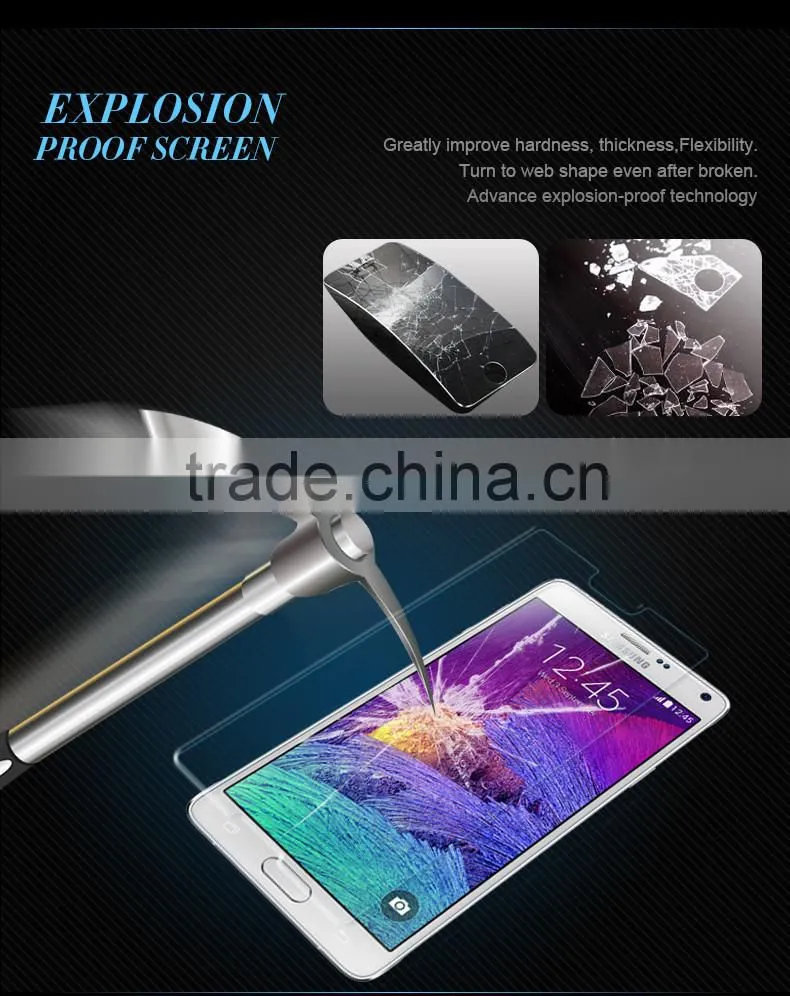 glass Screen Protector for samsung galaxy note 4 Mobile Phone tempered glass Screen Protector for samsung galaxy note 4