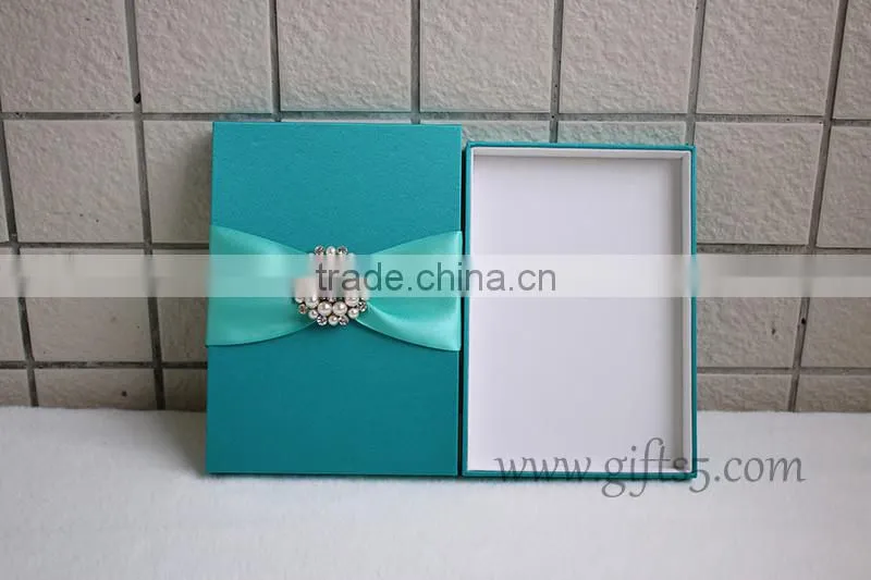 Elegant navy blue wedding invitation boxes