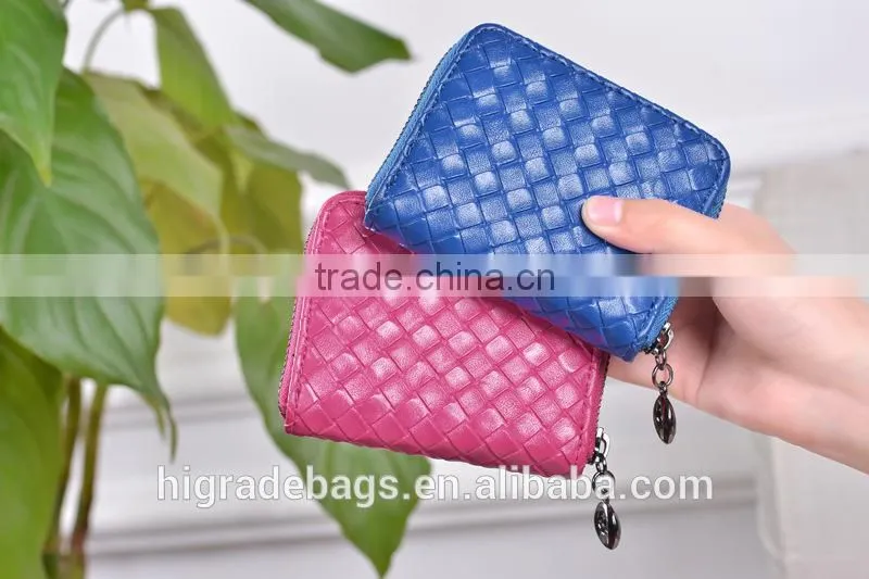 ladies pocket braided wallet
