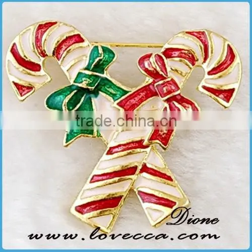 wholesale high quality hand making fashion Christmas brooch with bell and flower design shape