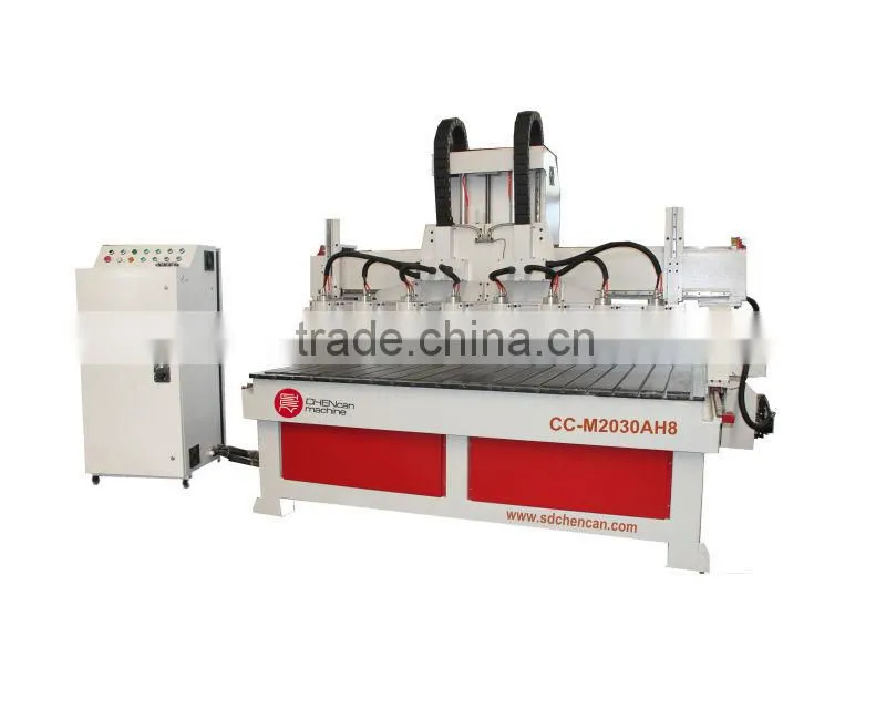 Look agent for 8 heads 3d CNC router machines CC-M2030BH8