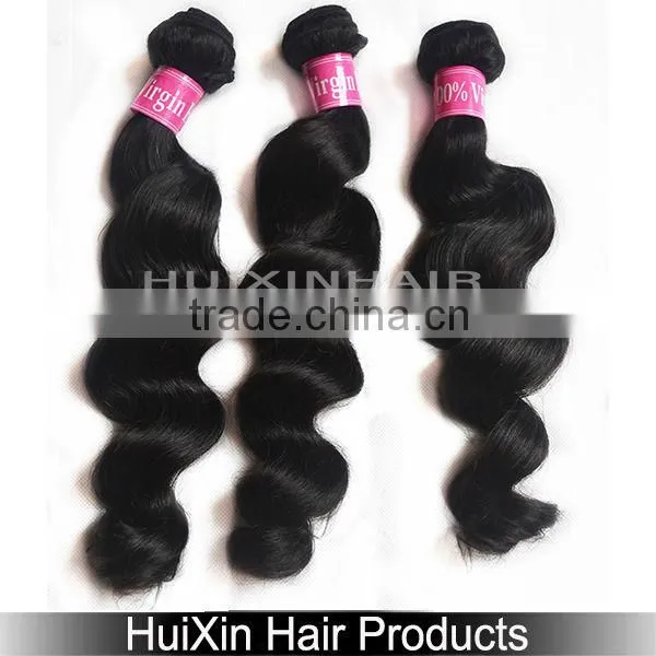 100% Malaysian virgin hair weave loose wave with completely cheap factory price