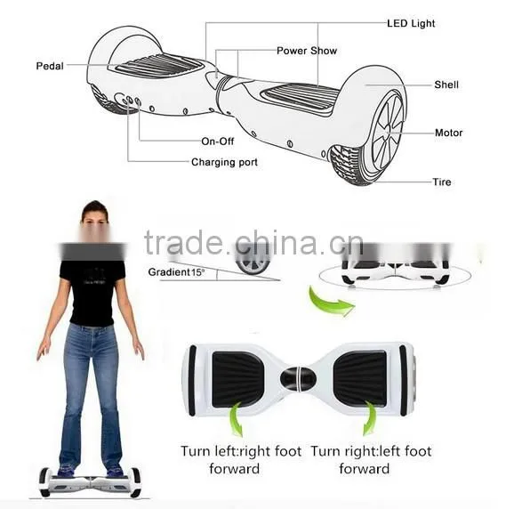 balance car 2 Wheel Smart Electric Self Balance Scooter Hoverboard Roller Hover Standing