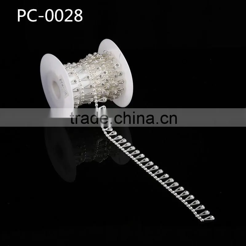 2016 Bling bling decorative rhinestone trim pearl bridal head rhinestone chain