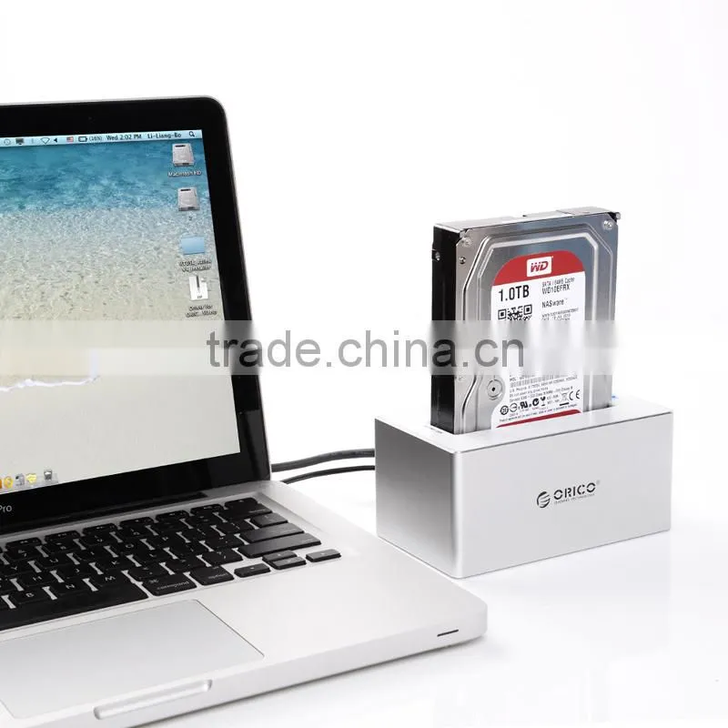 Wholesale OEM/ORICO 6818US3 4TB 1-Bay 2.5" 3.5" alumium hdd docking station for Mac