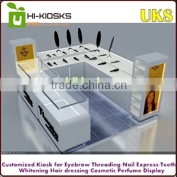 Unique hair accessories display showcase | hair accessories display stand | hair extension kiosk for sale