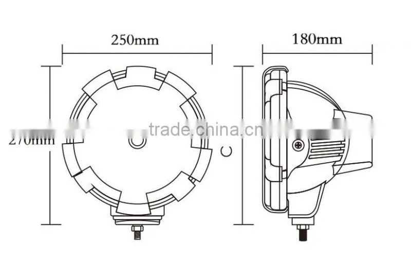 9inch HID Driving light,hid off road light 35/55w/75w 9V-30V 4x4 hid driving light