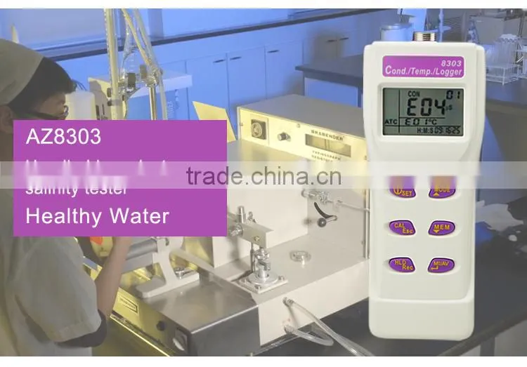 AZ8303 Portable Conductivity Laboratory Detection Tester Digital Conductivity Meter With Automatic Calibration