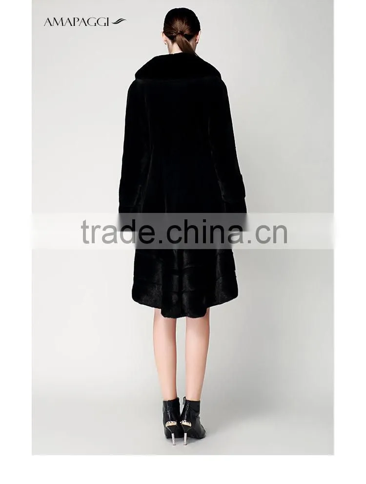 2015 long winter real mink fur womens' coat for sale