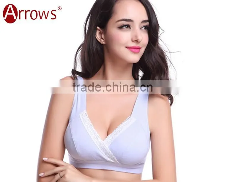 100% Cotton Apricot Breast Feeding Maternity Sleep Bra For Nursing Mothers Breastfeeding Wire Free Nursing Bra Yoga Sport Bra