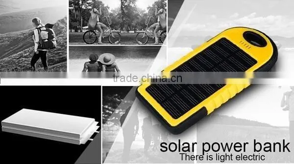 China hot sell product waterproof mobile phone solar power bank charger 8000mah