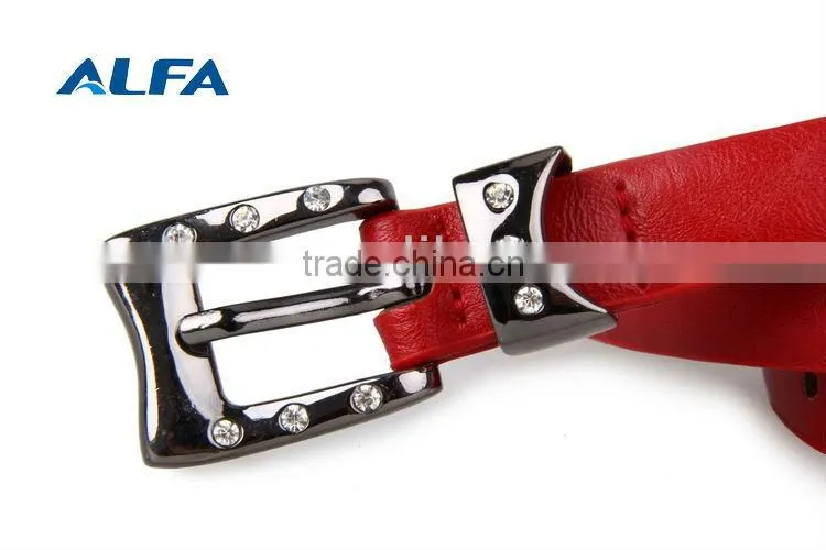 2013 Hot Ladies Narrow Rhinestone Buckle Belt