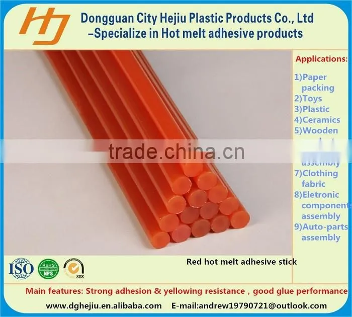 EVA red hot melt silicone glue for packing paper sticker