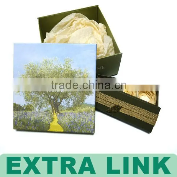 Fashion competitive price romantic flower pattern perfume cardboard gift box printing and packing