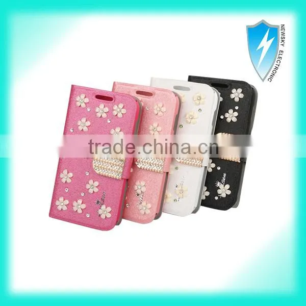 luxury mobile phone case with diamond for iphone6