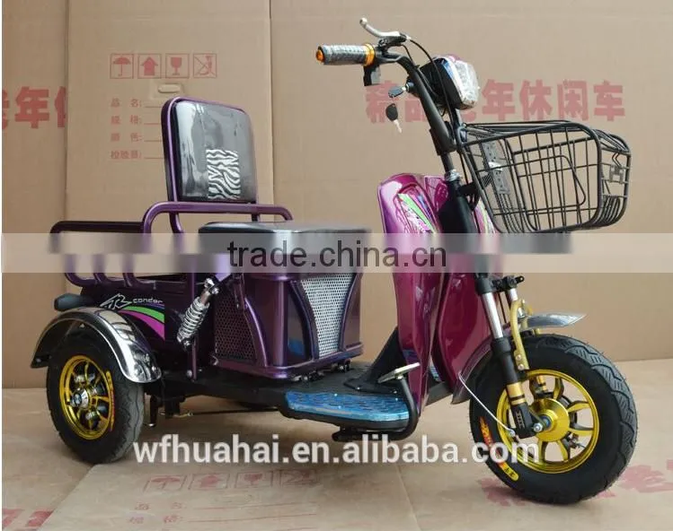 China Factory Export Three Wheel Electric Tricycle Cargo Bike 48V 500W