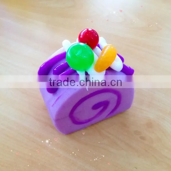 Fake square colorful shining cake as for fridge magnet decoration