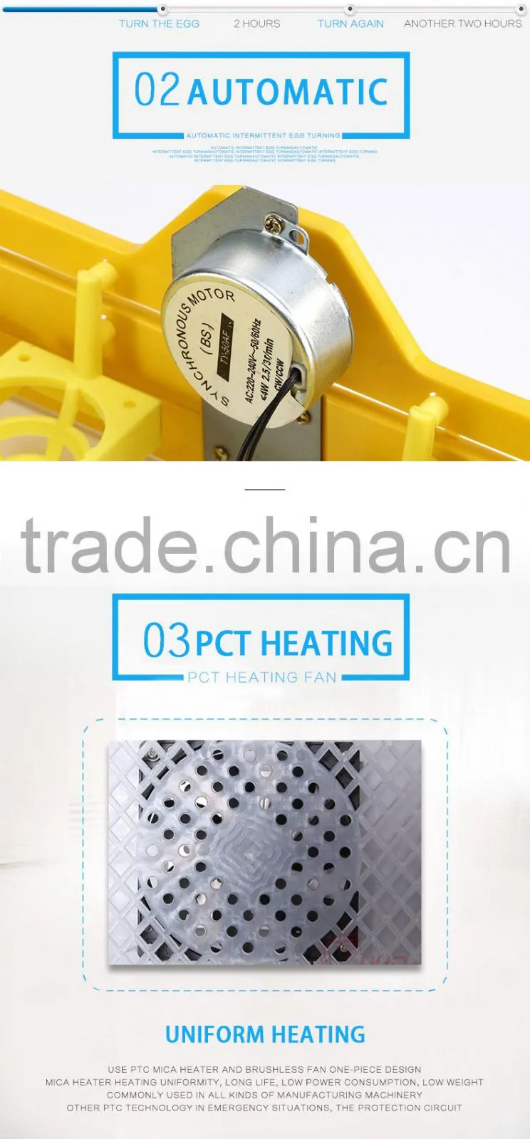 YZ-56 HHD Most popular clean chicken egg incubator hatching machine for sale