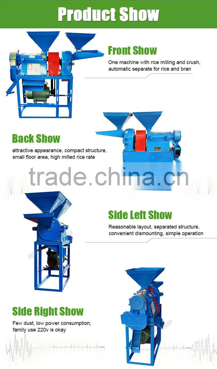 Mini Rice Mill Factory Supply Home Rice Mill Small Corn Flour Milling Machine 6NF-2.2