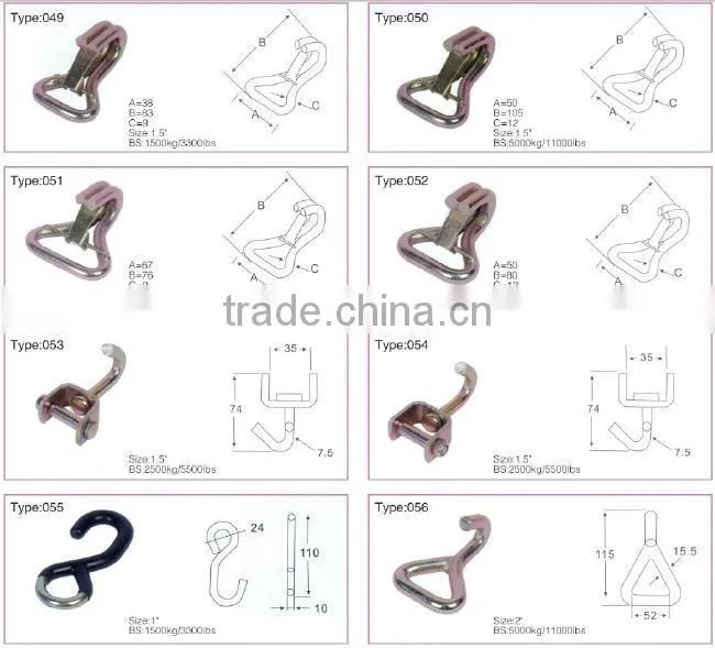 stainless steel double j hooks