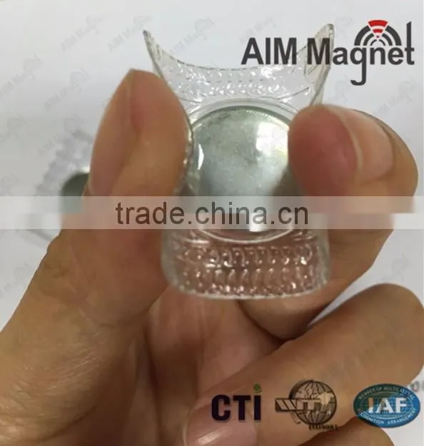 Neodymium round pvc clothing magnet