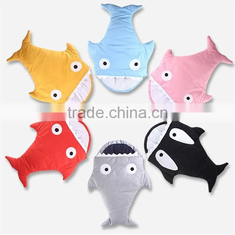 Christmas gift wholesale soft cotton baby kids children adults shark tail blanket sleeping bag