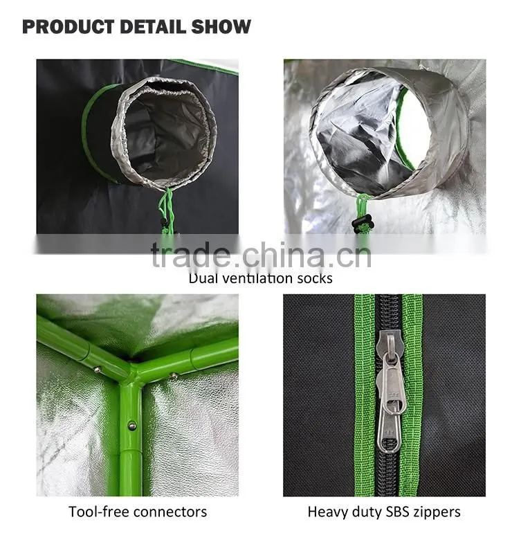 Hydroponic Indoor Grow Highly Reflective Fabric 600D Mylar 12 x 12 Plant Grow Tent