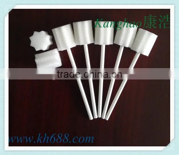 Factory directly sell medical sponge, medical sponge stick, sponge oral swab