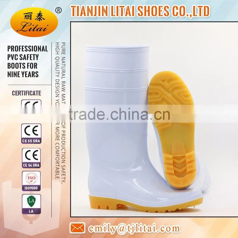 cheap heavy duty pvc rain boots with steel toe for foods