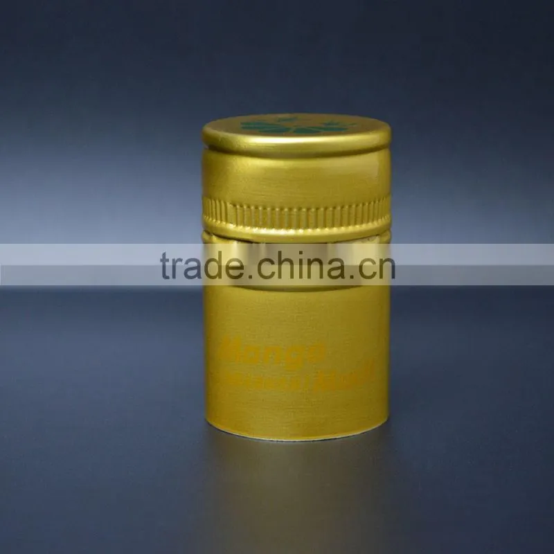Factory price wholesale twist off aluminum cap gold bottle cap