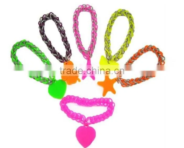 New design fashion personalized silicone diy loom bracelet