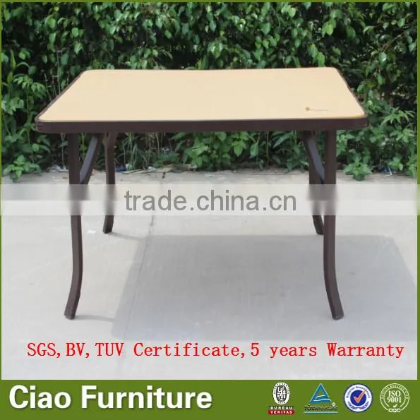 hot sell garden furniture aluminium frame acrylic coffee table