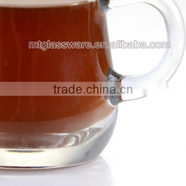 2016 Popular small clear italian coffee cups and saucers set