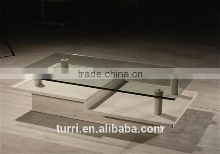 modern marble glass top coffee table