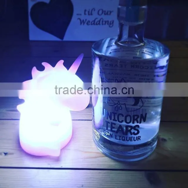 2017 Ins New Arrival LED Unicorn Night Light Small Light For Decoration and Gift