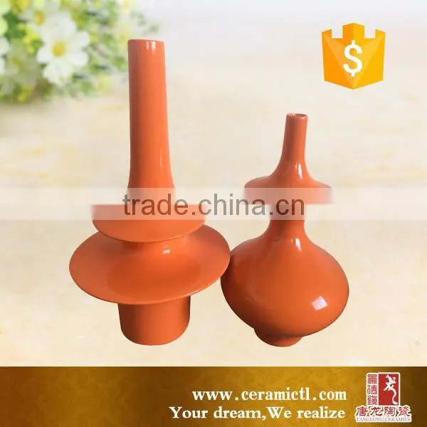Modern decorative blue glass vase ceramic flower vase