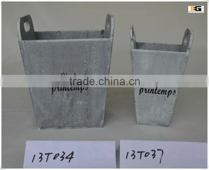 GARDEN WOODEN PLANTER BASKETS