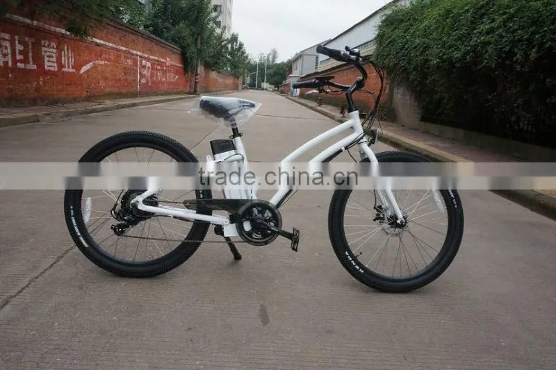 26 inch 250W/350W beach cruiser electric bike electric beach bicycle for lady
