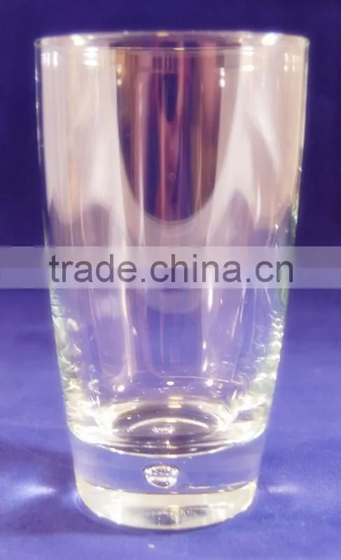 Clear Round Bubble High Ball Glass Cup