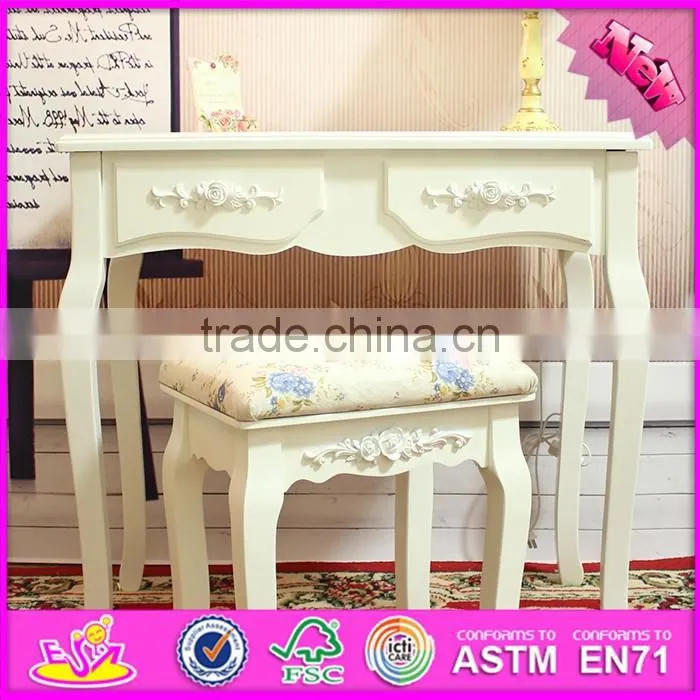 2016 wholesale luxurious solid wooden bedroom vanity W08G192