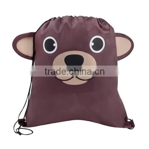 Cartoon Animal Shape Wholesale Customized Drawstring Bag,Cheap Drawstring Backpack