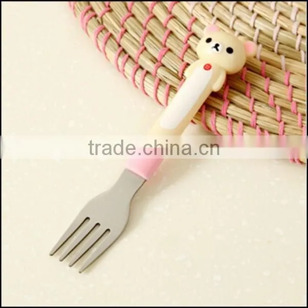2015 hot sell cartoon food grade stailess steel fork spoon supplier in China,food grade plastic fork spoon supplier in China