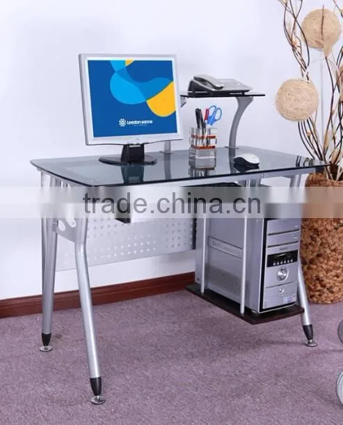 2015 simple executive glass office table metal office table with glass top