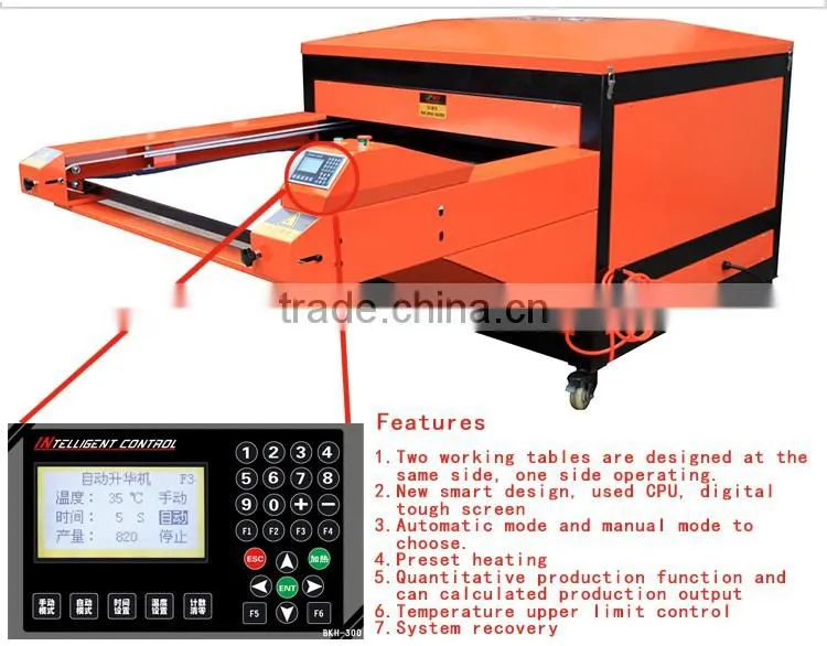Big hydraulic sublimation transfer printing machine 110*170cm 110*160cm 100*120cm